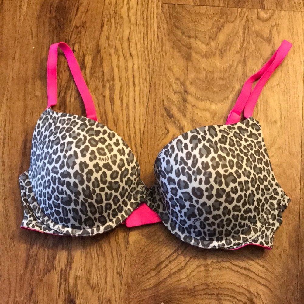 VS pink cheetah print 34c like new bra